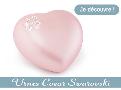 urnes coeur funéraires animaux swarovski,urne pour chien swarovski, urne pour chat swarovski