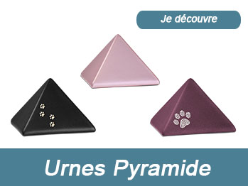 Urnes pour animaux en forme de pyramide avec des éléments Swarovski, le luxe pour votre animal de compagnie décédé