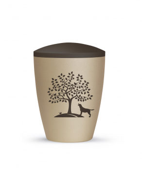 Urne Edition Natura avec motif -H8- chien et arbre