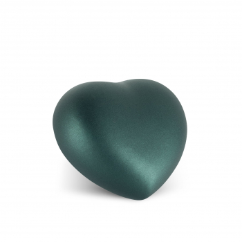 Heart Urn Velvet  Colour: Petrole