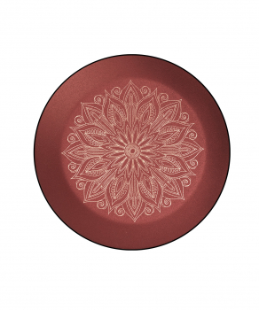 Metal Urn Mandala Edition Colour: Rubin with a Rubin Mandala lid