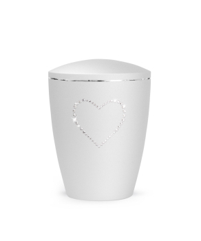 Urne Edition Elégance Velvet Crystal avec un cœur