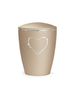 Urne Edition Elegance Crystal with rhinestone heart