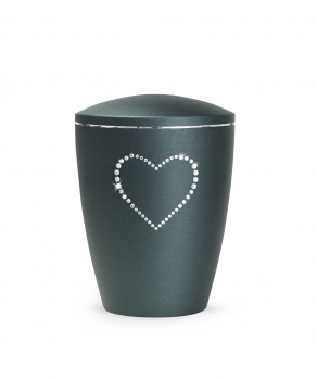 Urne Edition Elégance Velvet Crystal avec un cœur