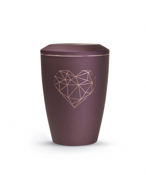 Urne Métal Edition Karat avec un cœur géométrique
