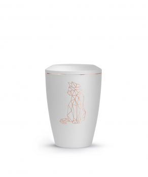 Urne Métal Edition Karat avec un chat géométrique