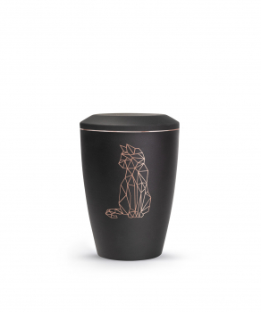 Urne Métal Edition Karat avec un chat géométrique
