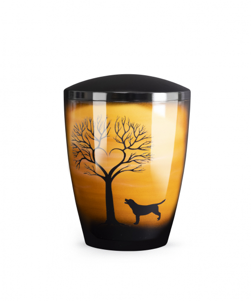 Urn Edition Airbrush - Dog with heart-shaped tree