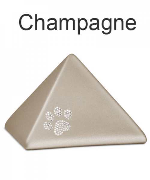 Urne animaux Edition Pyramide Velvet en différentes couleurs avec patte