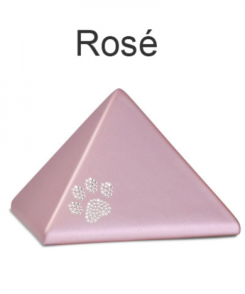 Urne animaux Edition Pyramide Velvet en différentes couleurs avec patte