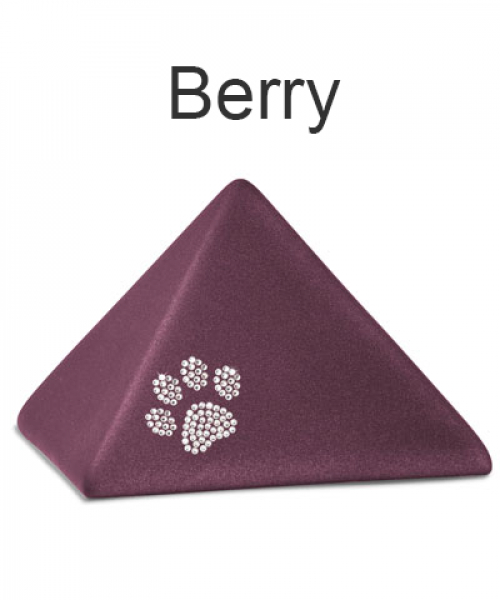 Urne animaux Edition Pyramide Velvet en différentes couleurs avec patte