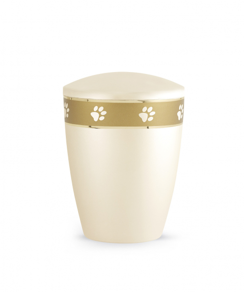 Urne Edition Elegance Pearly with paw band