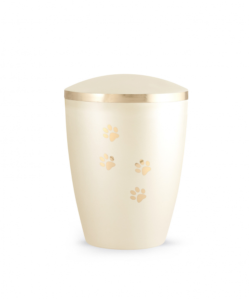 Urne Edition Elegance Pearly with 4 paws