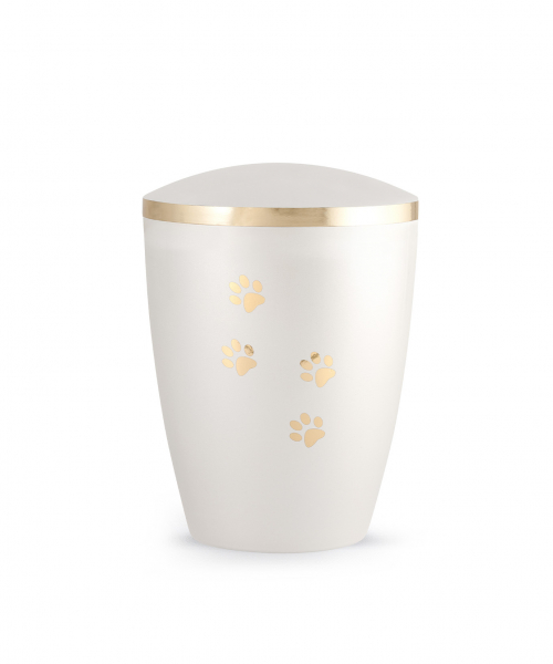 Urne Edition Elegance Pearly with 4 paws