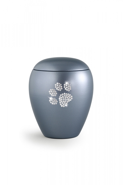 Pet urns Crystal  Color:  Grey with paw