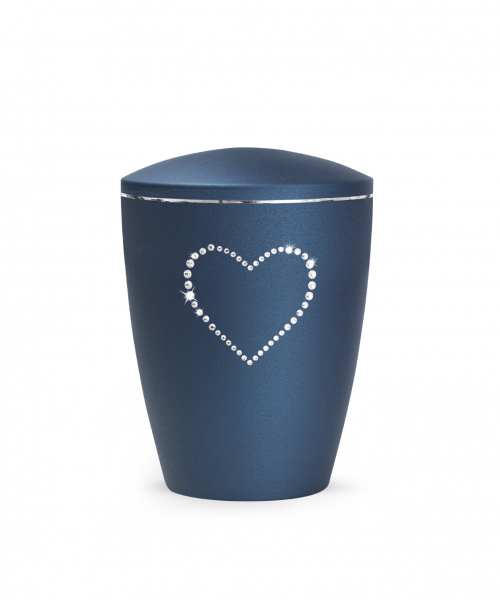 Urne Edition Elégance Velvet Crystal avec un cœur