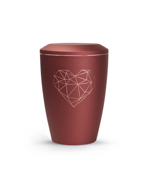 Urne Métal Edition Karat avec un cœur géométrique