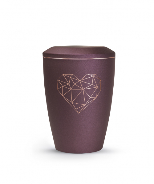 Urne Métal Edition Karat avec un cœur géométrique