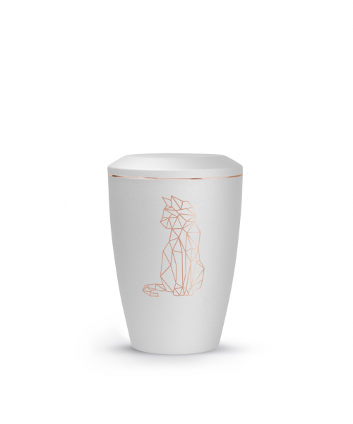 Urne Métal Edition Karat avec un chat géométrique