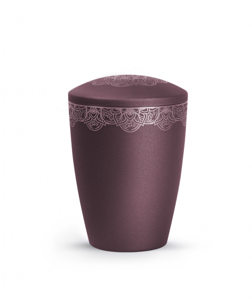 Urne Métal Edition Mandala - couvercle avec ou sans pierres cristaux
