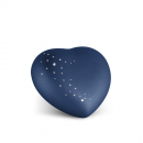 Urne Coeur Velvet avec ciel étoilé  Couleur: Navy