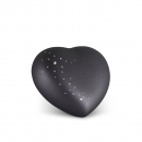 Urne Coeur Velvet avec ciel étoilé  Couleur: Noire