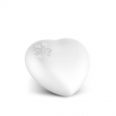 Urne Coeur Velvet avec patte  Couleur: Blanc