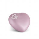 Urne Coeur Velvet avec patte  Couleur: Rosé