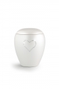 Pet urns 2,8 ltr Color: Pearl white with heart