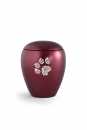 Urne animaux Edition Crystal  Couleur: Rouge avec une patte