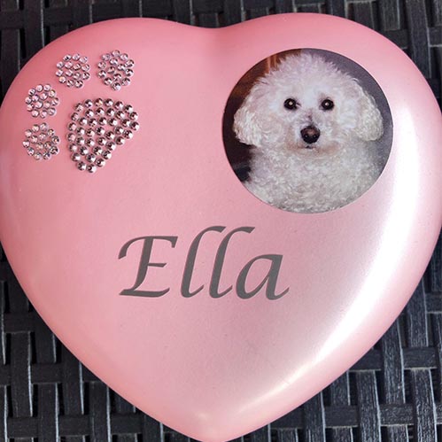 urnes coeur funéraires animaux swarovski,urne pour chien swarovski, urne pour chat swarovski